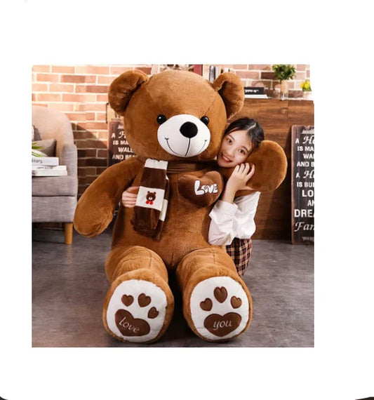 High Quality Teddy Bear Plush Toy with Scarf โ Soft Stuffed Animal Doll Pillow, 4 Colors Cute Bear Gift for Kids, Babies & Loved Ones
