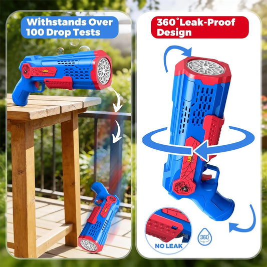 Zerhunt Bubble Gun Machine for Kids: 10,000+ Bubbles/Min Automatic Blower with LED Lights & Leak-Proof Design - Outdoor Summer Toy for Toddlers Ages 3+ - Birthday Easter Wedding Party Favors