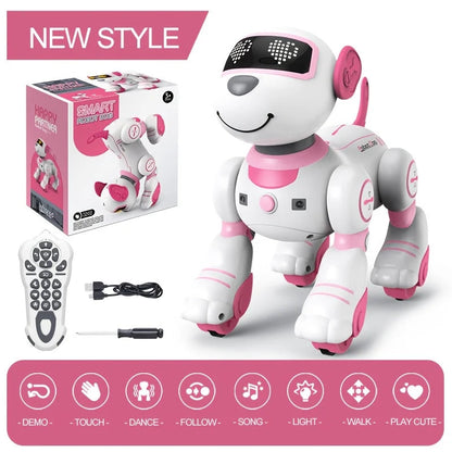 Robot Dog Toy for Kids 3-12: Remote Control Interactive Robot Puppy with Touch & Follow, Programmable Tricks, Dancing & Walking, Birthday Gift for Smart Boys & Girls