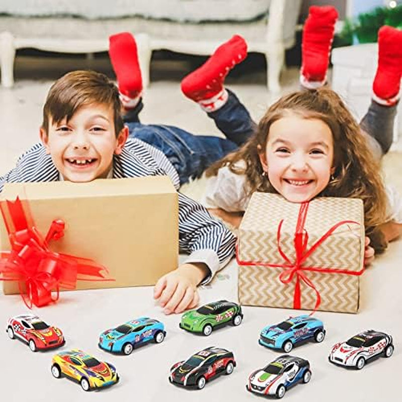 28 Pack Pull Back Cars for Kids, Mini Vehicles Toy Bulk Party Favor Race Cars Toys, Goodie Bag Stuffers, Pinata Fillers for Boys Girls Toddlers