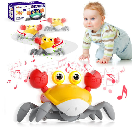 Azlafu Crawling Crab Baby Toy with Music & LED Lights