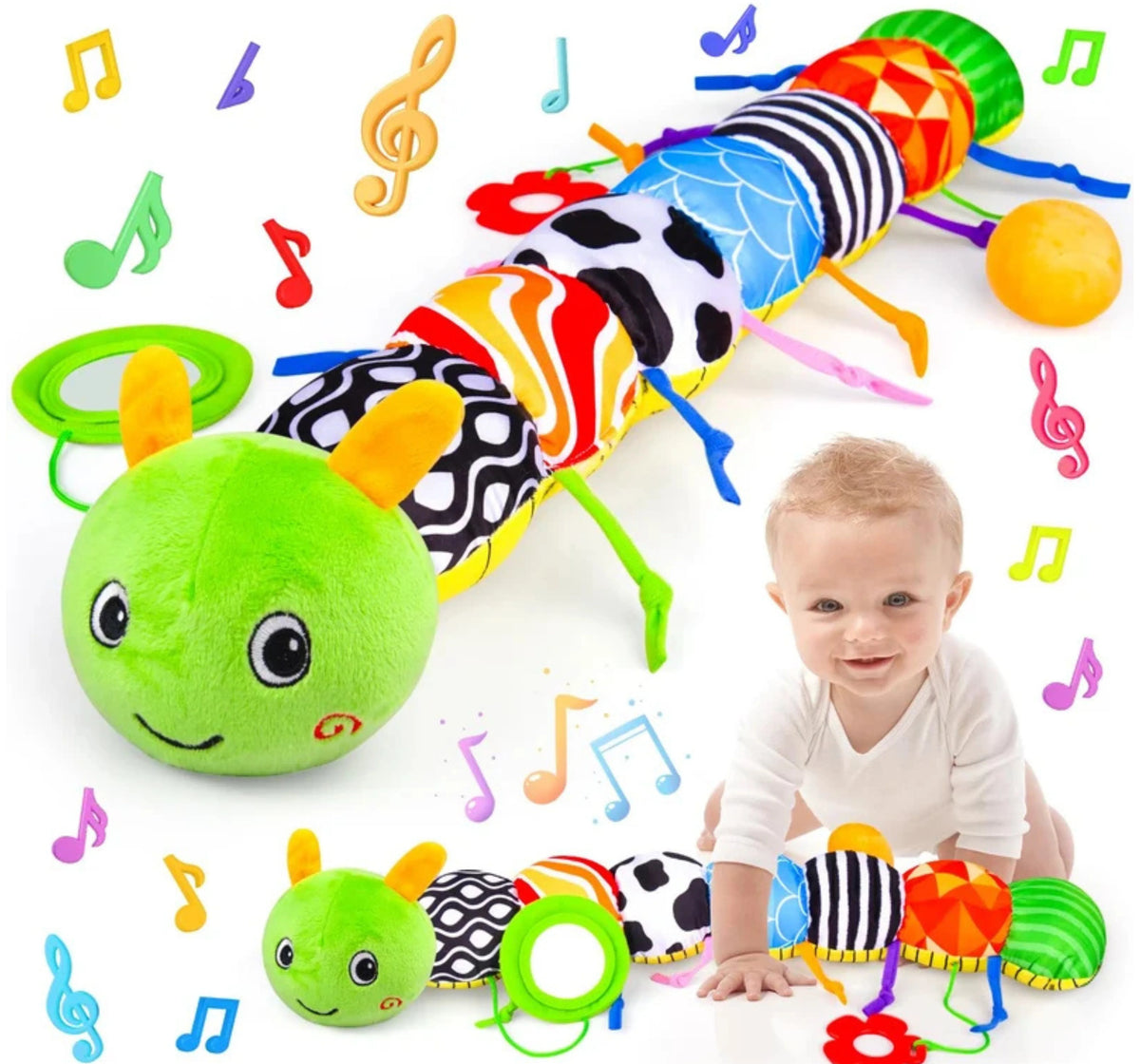 Vpkefla Caterpillar Tummy Time Toy