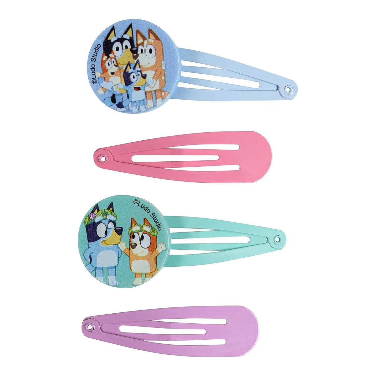 Her Bluey Girls 20 Piece Accessory Set with 3 Barrettes, 4 Snap Hair Clips, 5 Elastics and 8 Terry Ponies- Ages 3+