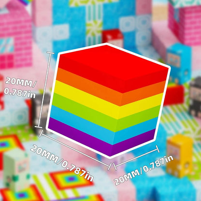 100PCS Magnetic Blocks, Magnet Educational Learning Toys for Kids, Boys and Girls, Magnetic Building Blocks Cubes, Stacking Magnets for Kids, Birthday Gifts for Boys and Girls Age 3+