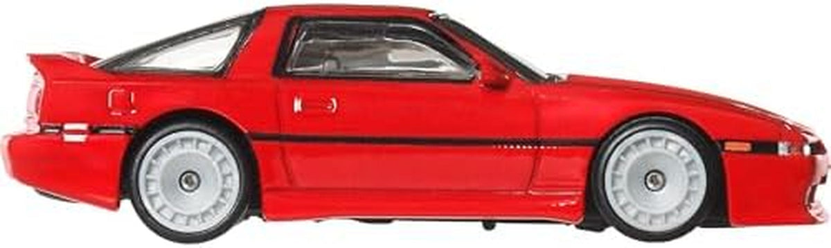 Premium Car Culture Collectible Toy Car, 1:64 Scale Die-Cast Toyota Supra A70, Ronin Run 2 Vehicle with Real Riders Tires